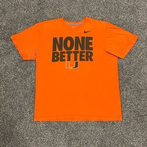 Nike Miami Hurricanes 'None Better' Men's T-Shirt Size XL